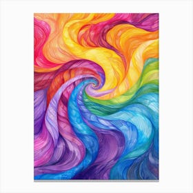 Rainbow Swirl Canvas Print