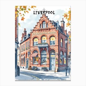 Liverpool Travel Retro Vintage V 01 Canvas Print