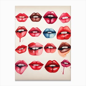 Lying Lips Canvas Print