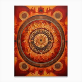 Distinctive boho art.Golden Harvest Mandala.9 Canvas Print