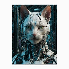 Robot Cat Canvas Print