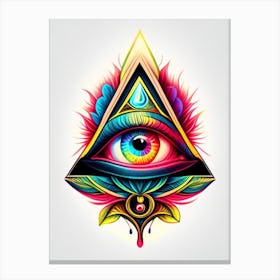 Eye Of Providence, Symbol, Third Eye Tattoo 2 Canvas Print
