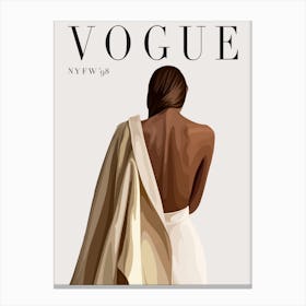Woman Illustration Vogue Cover Canvas Print