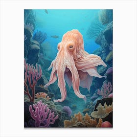 Dumbo Octopus Illustration 6 Canvas Print