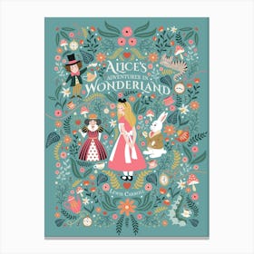 Alice In Wonderland Pink Canvas Print