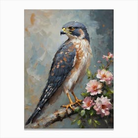 Hawk On A Branch Canvas Print