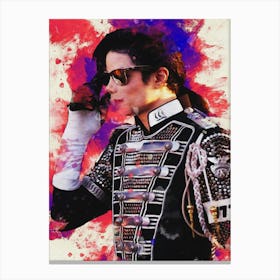 Smudge Of Portrait Michael Jackson The King Of Pop Canvas Print