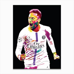 Neymar Jr Pop Art Canvas Print