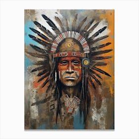 Soulful Strokes: Native American Craftsmanship Canvas Print