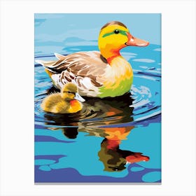 Ducklings Colour Pop 5 Canvas Print