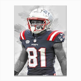 Demario Douglas New England Patriots Canvas Print