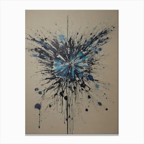 Blue Splatter Canvas Print