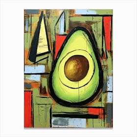 Colorful Avocado Canvas Print