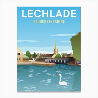 Lechlade River Canvas Print