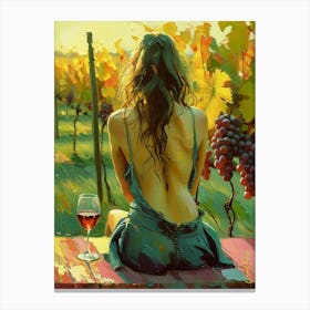 Hedonism In The Golden Vineyard Canvas Print