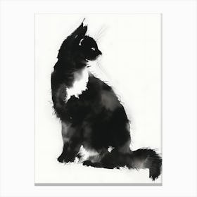 Cat In Ink 1 Canvas Print