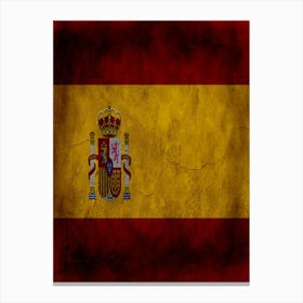 Spain Flag Texture Canvas Print