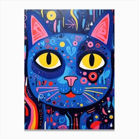 Blue Cat 10 Canvas Print