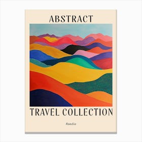 Abstract Travel Collection Poster Namibia 1 Canvas Print
