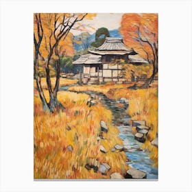 Autumn Gardens Painting Ryoan Ji Garden Japan 6 Canvas Print