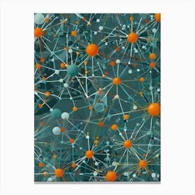 Abstract Network Canvas Print