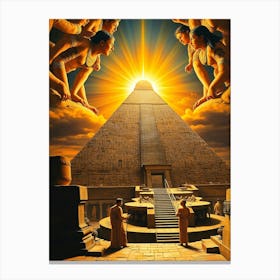 Pyramid Abstraction Canvas Print