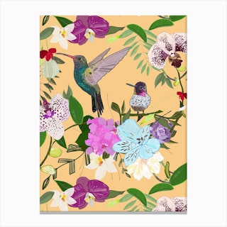 Orchid Alstromerias Canvas Print