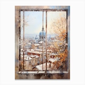 Winter Cityscape Budapest Hungary 2 Canvas Print