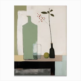 Bottle And Glass Canvas Print