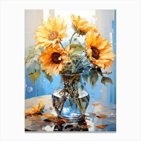 Sunflowers In A Vase 1 Canvas Print