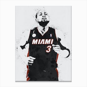 Dwyane Wade Miami Heat Canvas Print