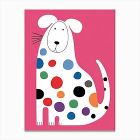 Polka Dot Dog 1 Canvas Print