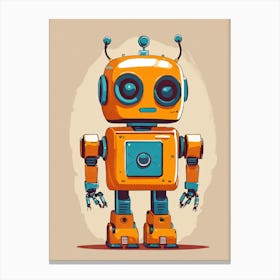 Robot Illustration Canvas Print