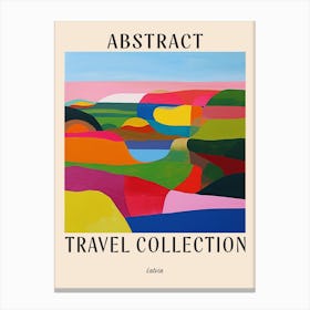 Abstract Travel Collection Poster Latvia 3 Canvas Print