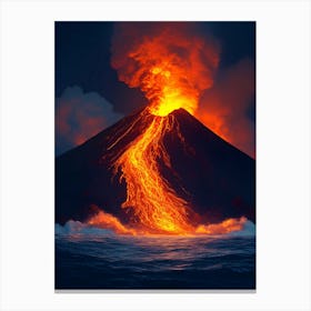 Volcano Eruption Canvas Print