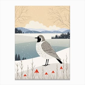 Bird Illustration Grey Plover 2 Canvas Print
