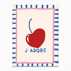 J Adore Cherry Poster 1 Canvas Print