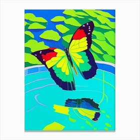 Brimstone Butterfly Pop Art David Hockney Inspired 1 Canvas Print