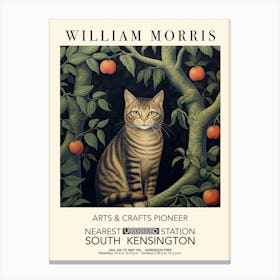 William Morris Print Exhibition Poster Cat Tree Canvas Print
