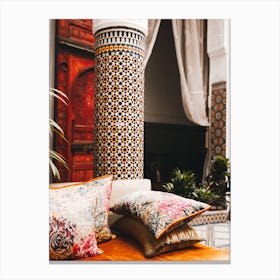 Pillows Mosaic Pillar Morocco    Canvas Print
