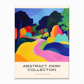 Abstract Park Collection Poster Ibirapuera Park Bogota Colombia 4 Canvas Print