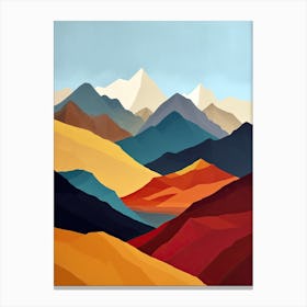 Peaks in Minimalist Harmony Canvas Print