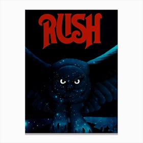 Rush Owl band music Canvas Print