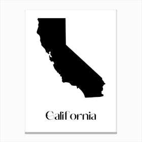 California Map Canvas Print