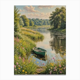 Boat on the Lake Canvas Print
