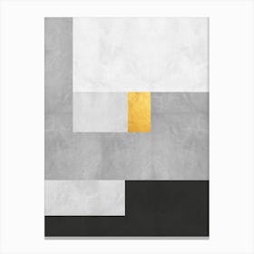 Gray and gold geometric 4 Canvas Print