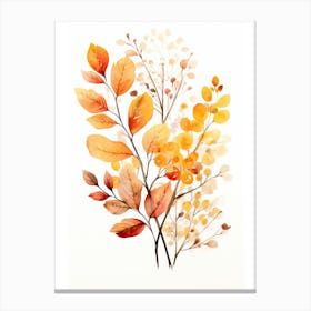 Cute Autumn Fall Scene 35 Canvas Print