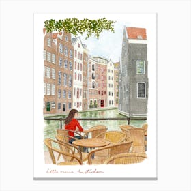 Amsterdam, Little Venice, Netherlands Canvas Print