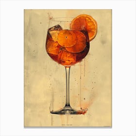 Aperol Spritz Art Print 13 Canvas Print