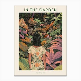 In The Garden Poster Butchart Gardens 4 Canvas Print